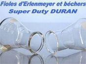 Fiole Erlenmeyer DURAN® usage intensif, à col étroit, avec graduation, 25 ml ( X 10 )